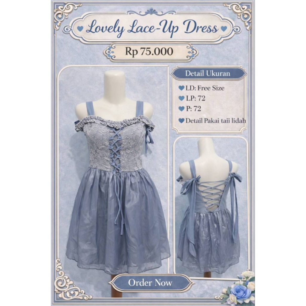 Lovely Lace Up Dress