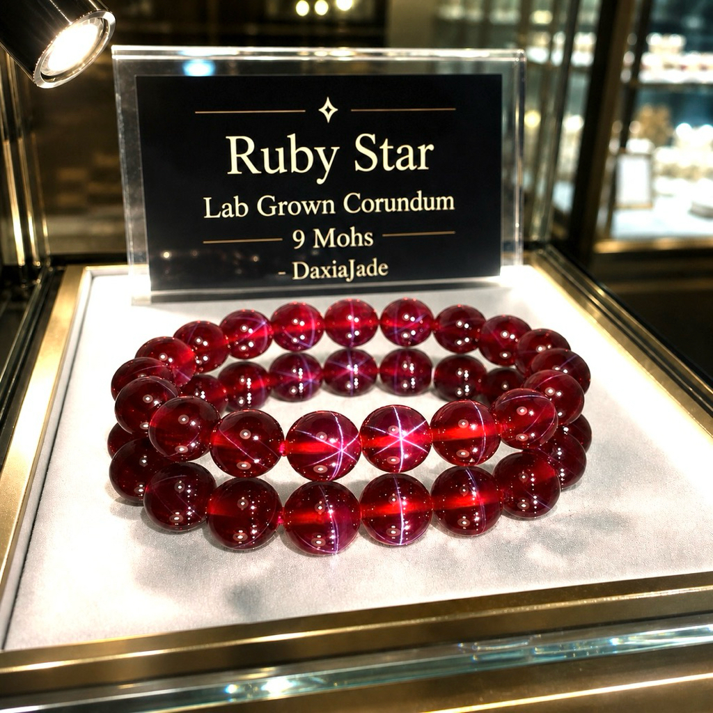 Gelang Kristal Ruby Star Sertifikat Premium