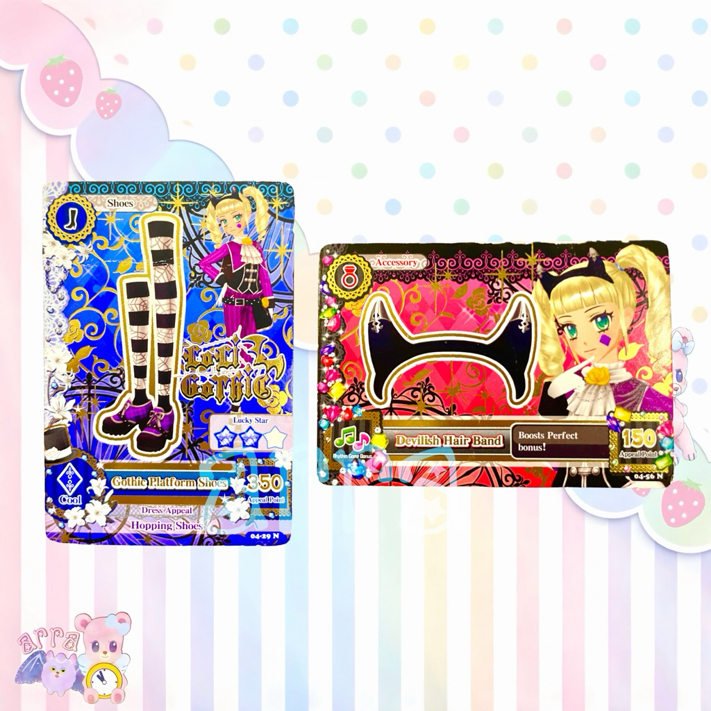 Aikatsu Card Loli Gothic Devilish Hair Band Gothic Platform Shoes Yurika