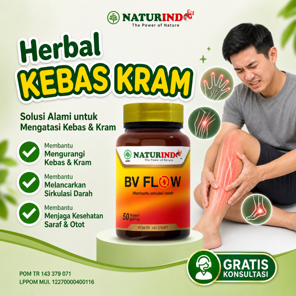 Obat Kebas Kram Aliran Darah tidak Lancar Kesemutan Varises BV Flow