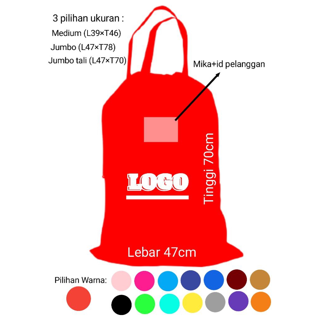 tas laundry-laundry bag-tas cucian-bisa custom sablon juga