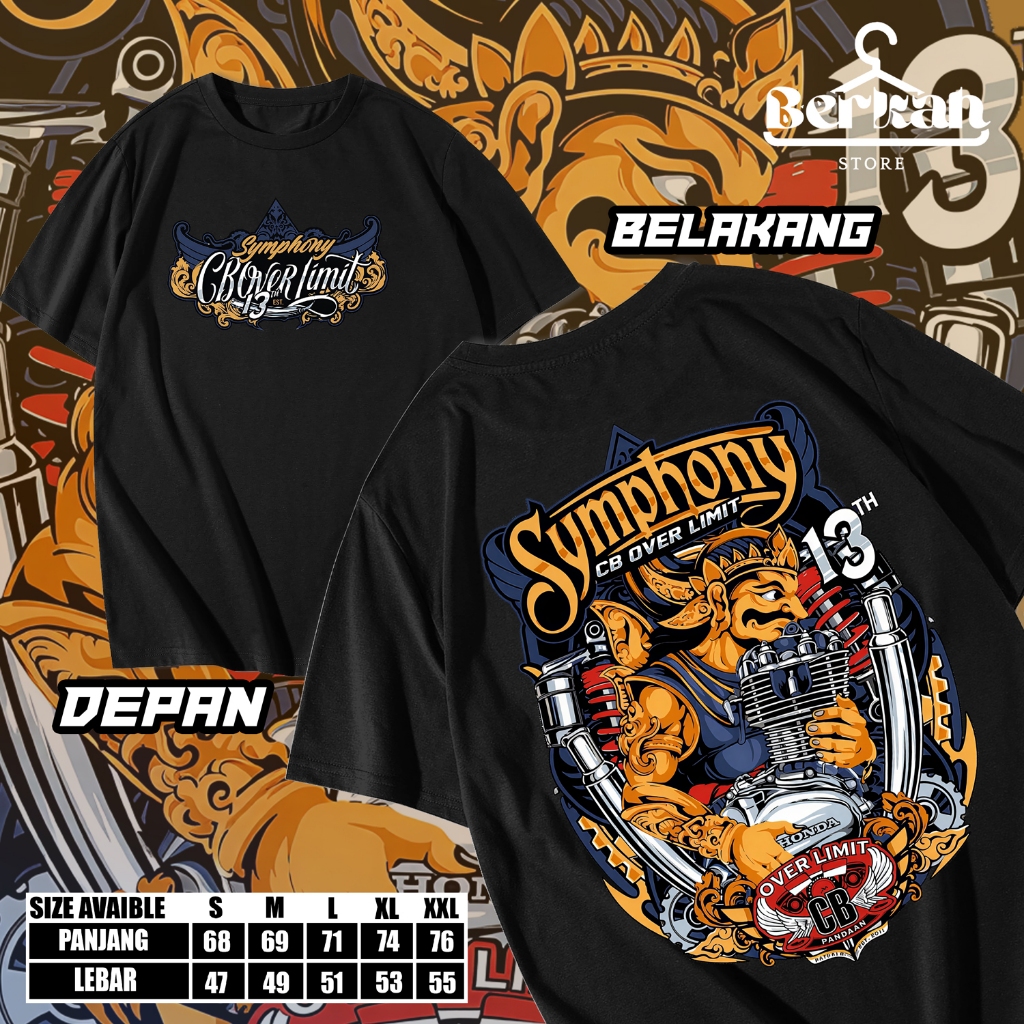 kaos acara symphony cb over limit pandaan 13 tahun