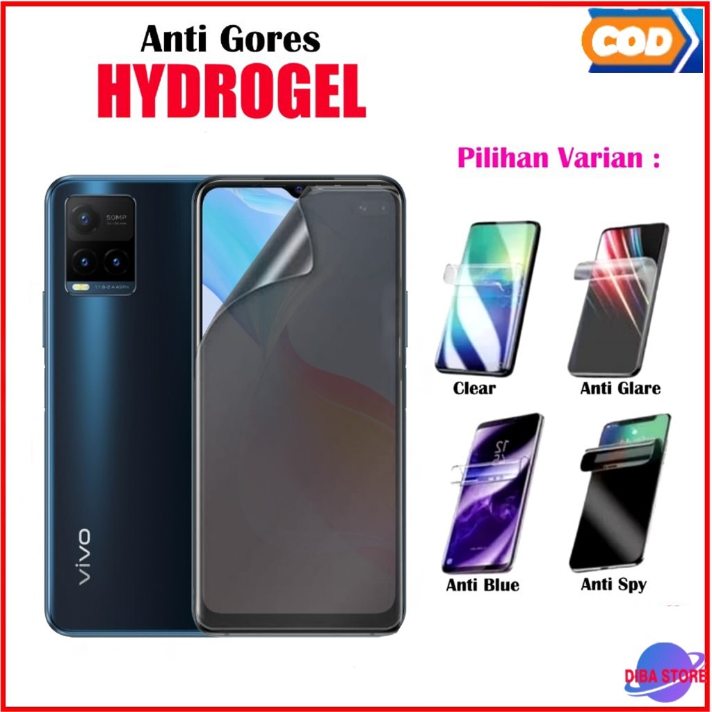 Anti Gores HYDROGEL to VIVO X21  X21i  X21 UD  X50  Y01  Y02a Screen Protector Jely