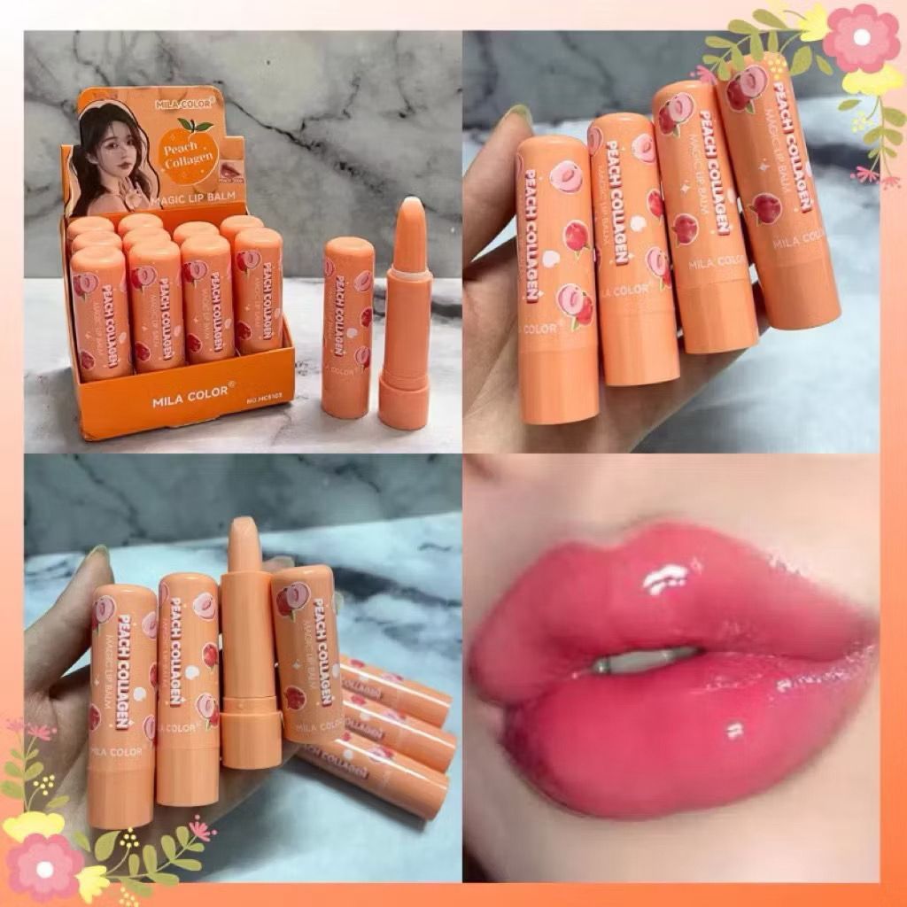 Termurah !!! Lipstik Peach Magic Pink Pemerah Bibir Hitam Alami / Lip Balm SPF Bibir Lipstik Tahan L