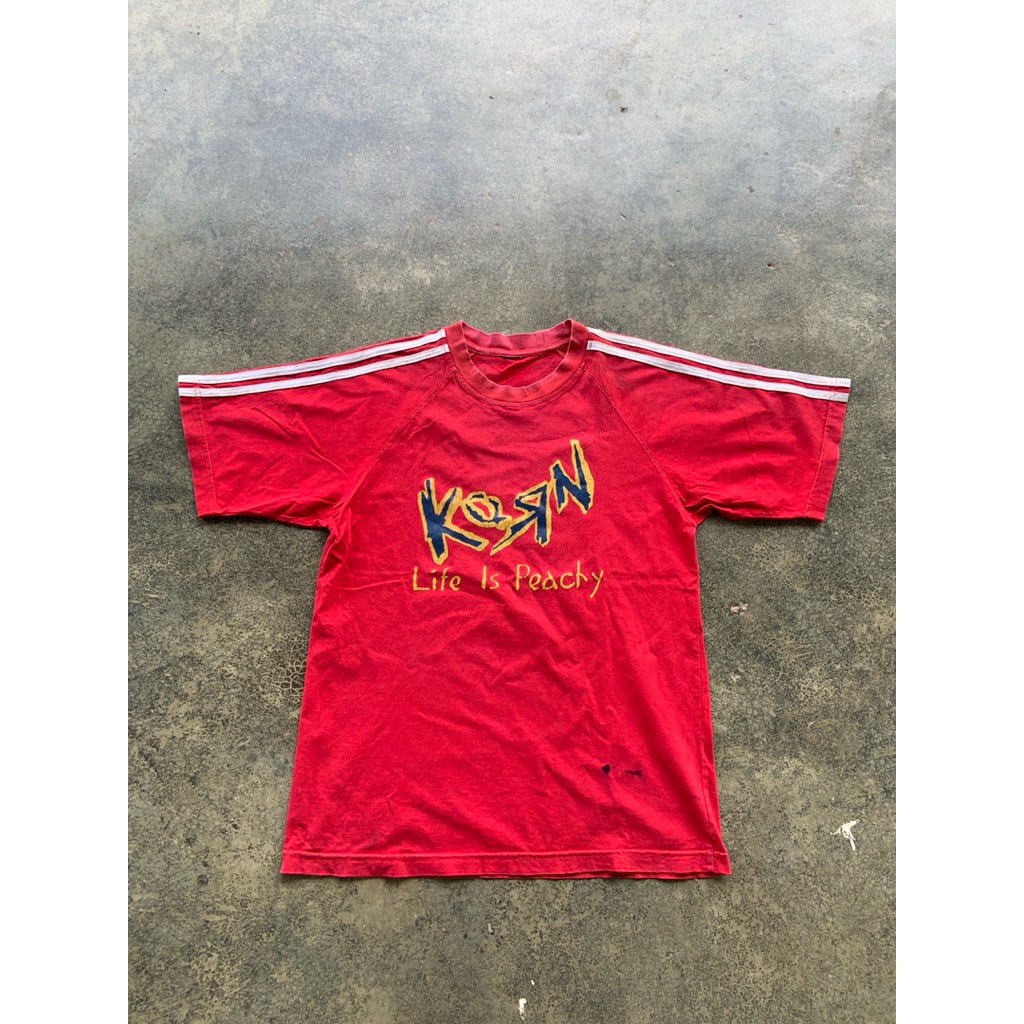 Vintage Korn Life Is Pedchy Red Tshirt