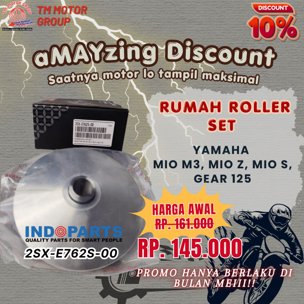 RUMAH ROLLER SET YAMAHA MIO M3, MIO Z, MIO S, GEAR 125 ORIGINAL INDO.PARTS
