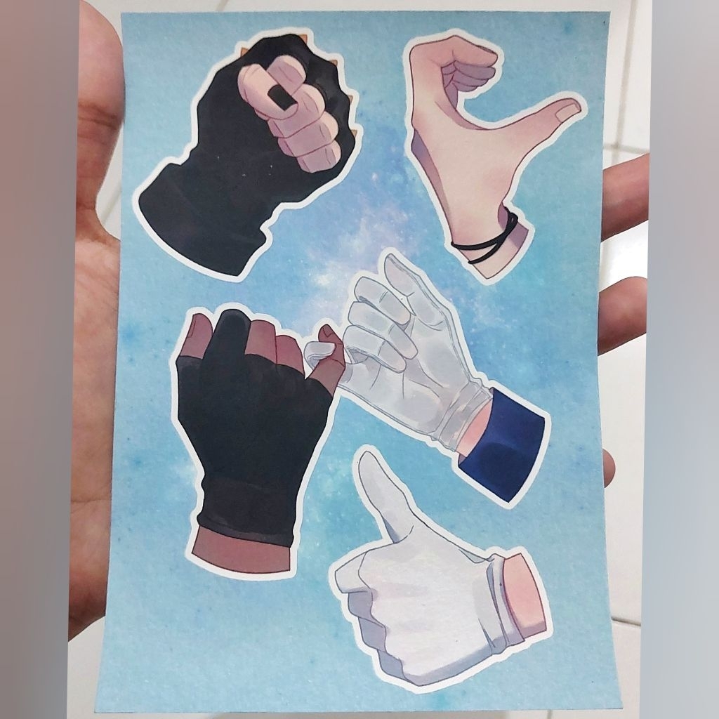 Stiker tangan member pandavva vtuber indonesia