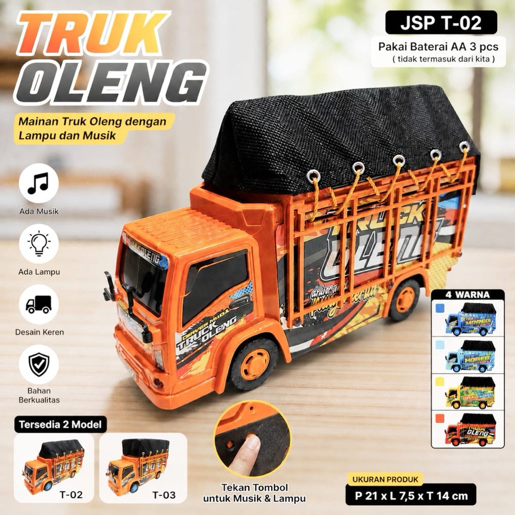 1279 mobil truk angkut anak musik / mainan mobil truk musik led edukasi anak anak / mainan mobil tru