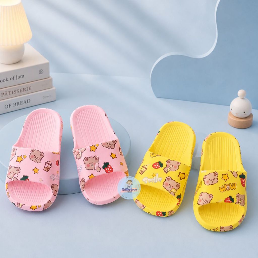 SALE 5.5 littleaaron -    TEDDY BEAR Sandal Anak Laki Laki Bahan Karet Model Lucu 1-7 Tahun Sport Te