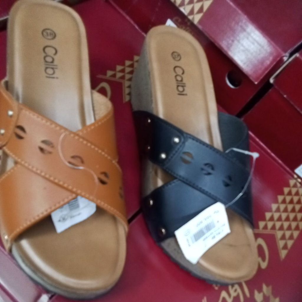 calbi wedges wanita 100% ORI