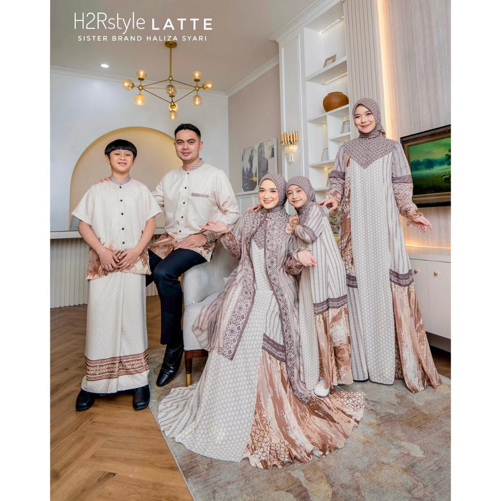 (23) AN NAJAH RAYA (Latte) Series BY HALIZA SYARI / H2R Style Baju set Dress Gamis Syari dan Koko Sa