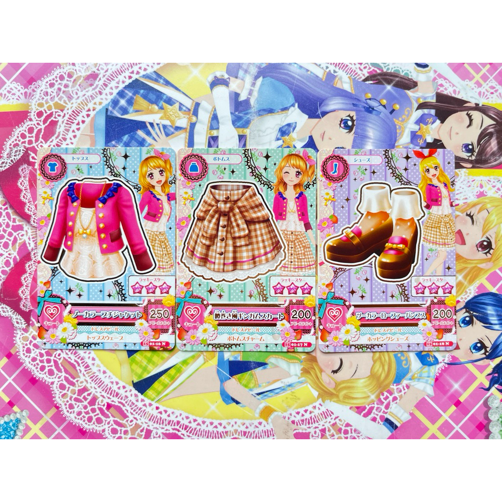 Kartu Aikatsu Jepang Cute Set Akari Ozora Ichigo Hoshimiya Normal Set  Original Langka Rare Official