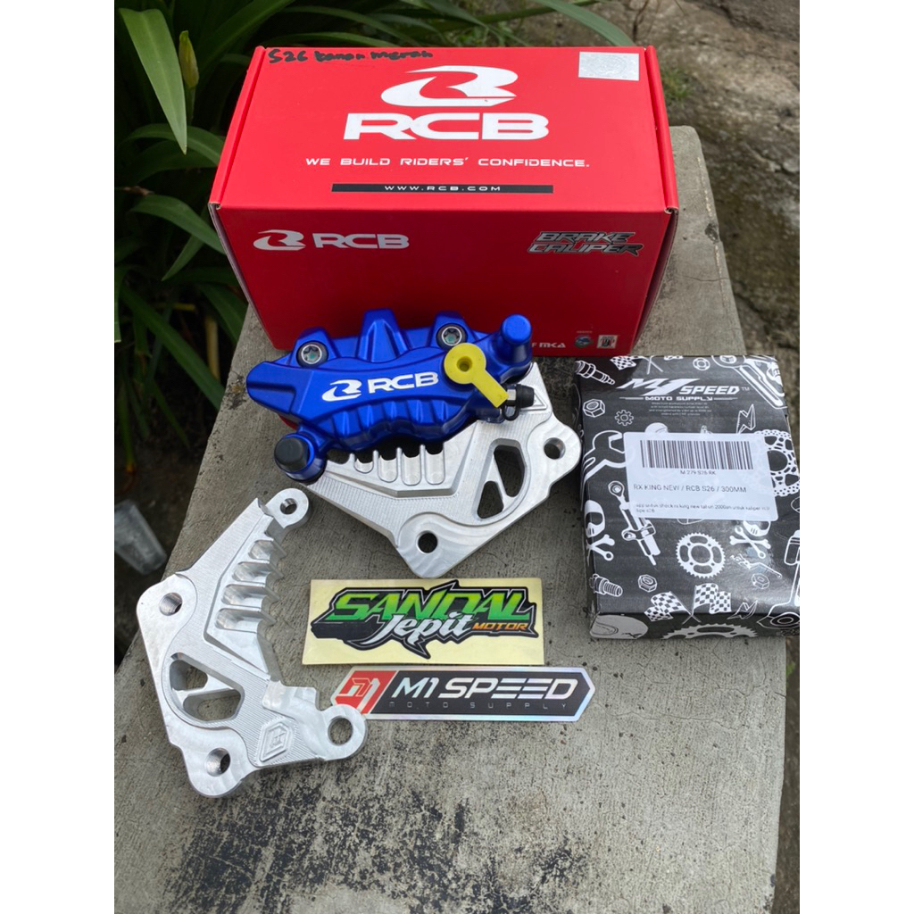 KALIPER RCB S26 RX KING NEW DISC 300MM KALIPER DEPAN RCB S26 SET BREKET RX KING DISC 300MM KALIPER R