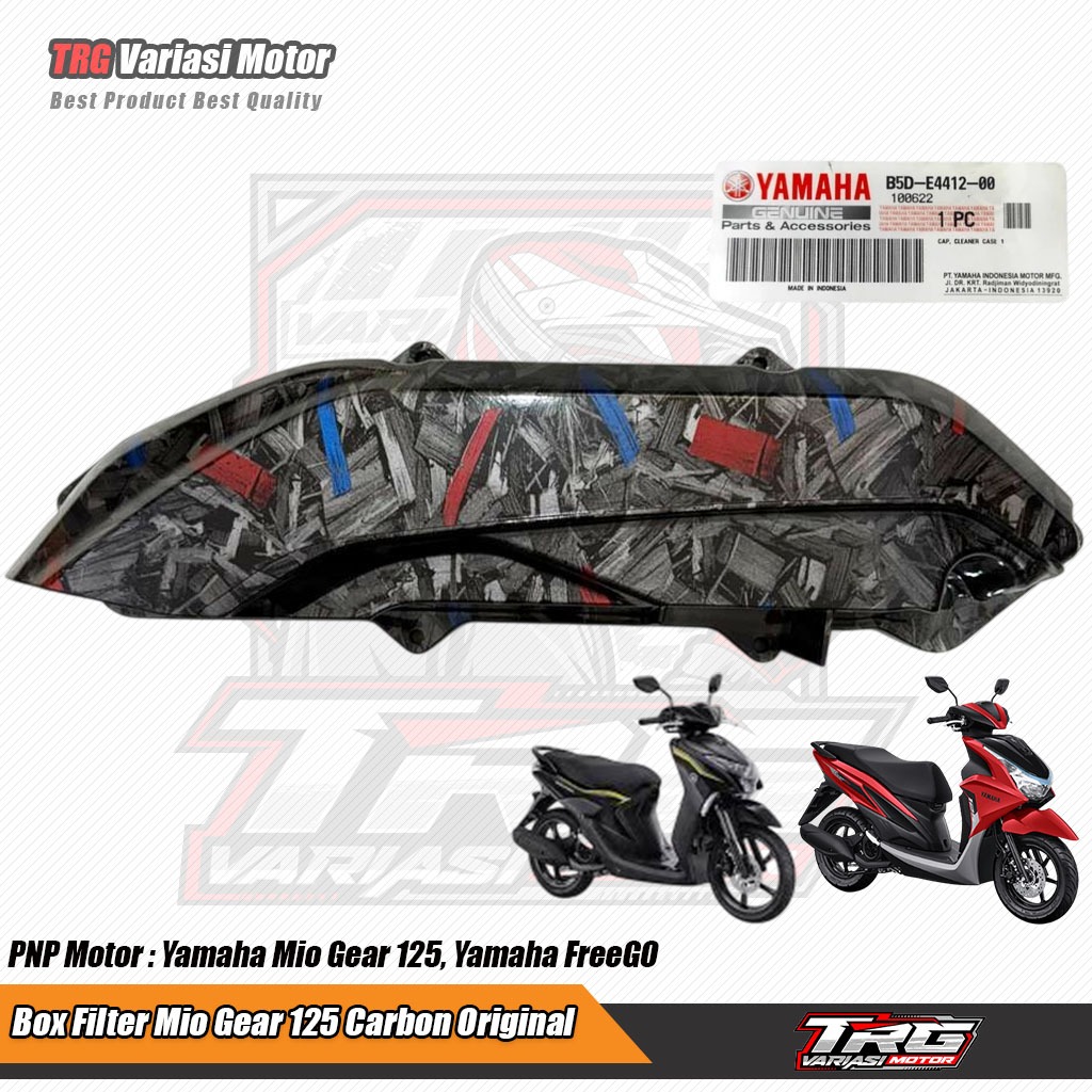 Tutup Box Filter Mio Gear 125 Carbon Forged Frakles 3 Warna WTP Hydrograpic Cover Box Filter Mio Gea