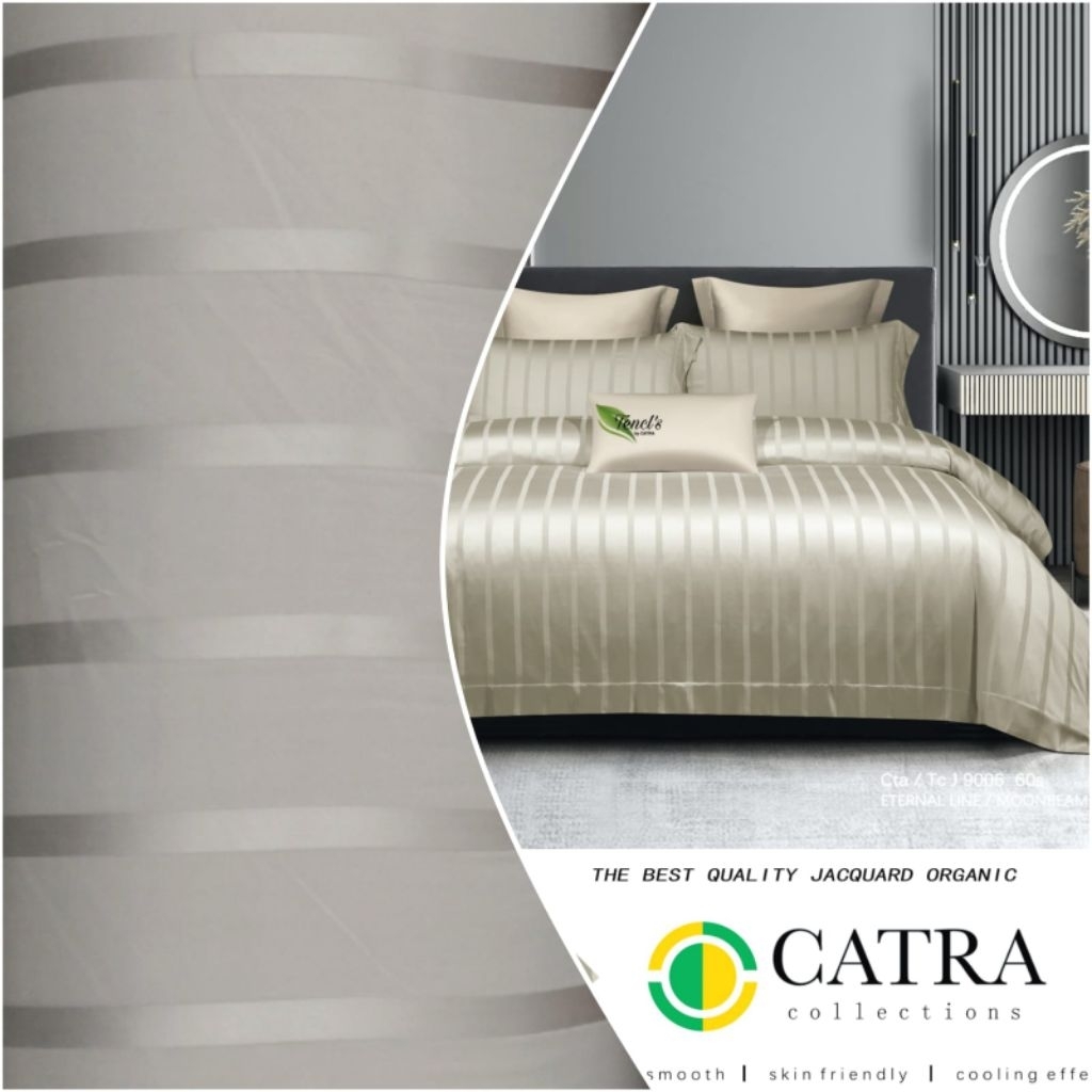 BEDCOVER + SPREI SUTRA SALUR 60s 200X200X40CM