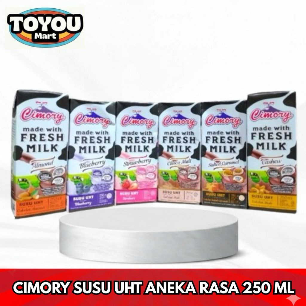 Susu UHT Cimory 250 ml - Rasa Almond, Choco Malt, Salted Caramel