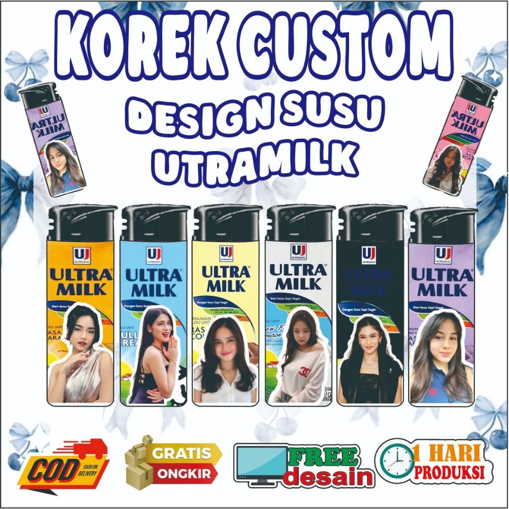 KOREK API CUSTOM ULTRAMILK UNIK / KOREK API UNIK / KOREK API CUSTOM FOTO / KOREK GAS Aesthetic