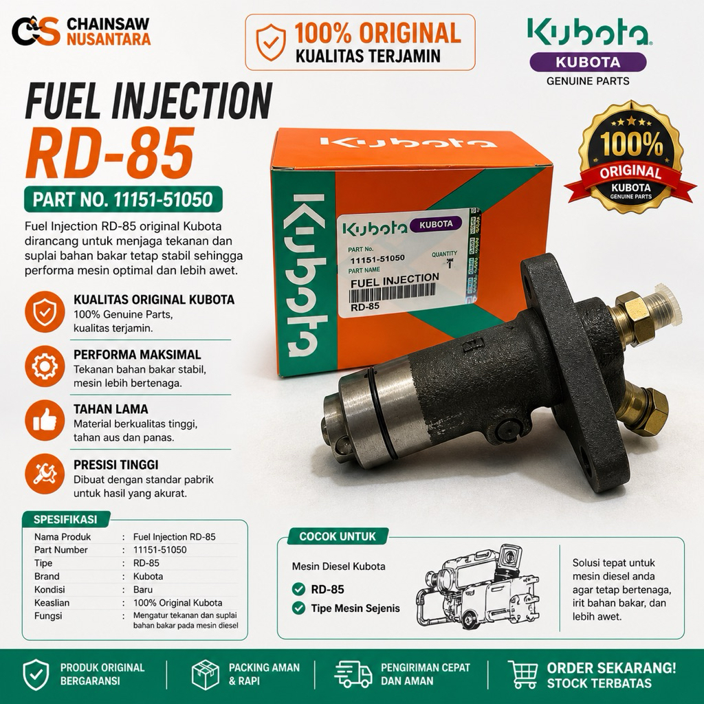Fuel Injections pump assy Bospom Gaspom RD85 / Pompa minyak solar Kubota RD85