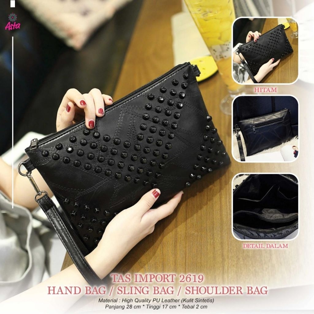 TAS IMPORT HAND BAG BY ASTA