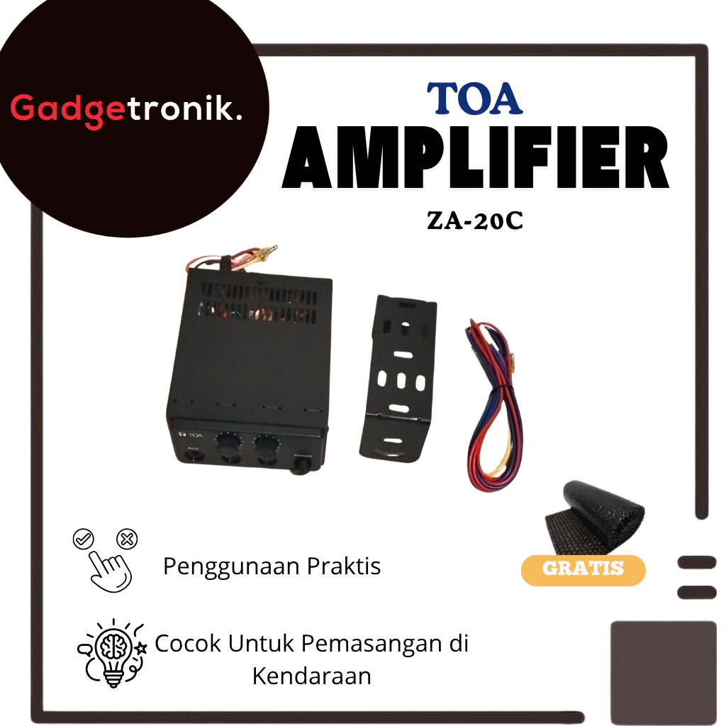 TOA ZA-20C AMPLI MOBIL 20W / TOA CAR AMPLIFIER ZA20C 20 WATT / AMPLI KENDARAAN TOA ZA 20C 20WATT