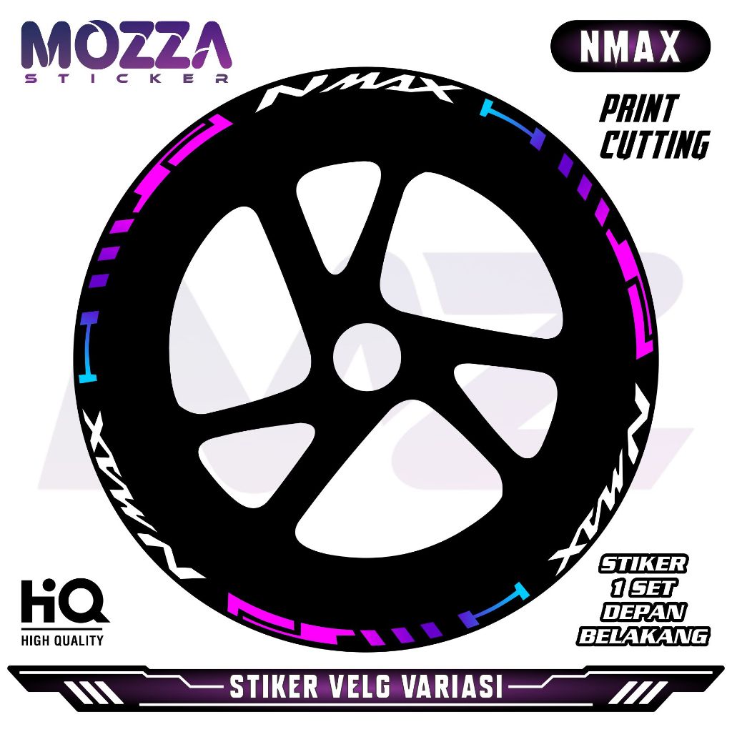 Stiker Velg NMAX / Lis Velk Motor / Cutting Stiker Velg / Sticker Velk Yamaha NMAX Variasi Keren Des