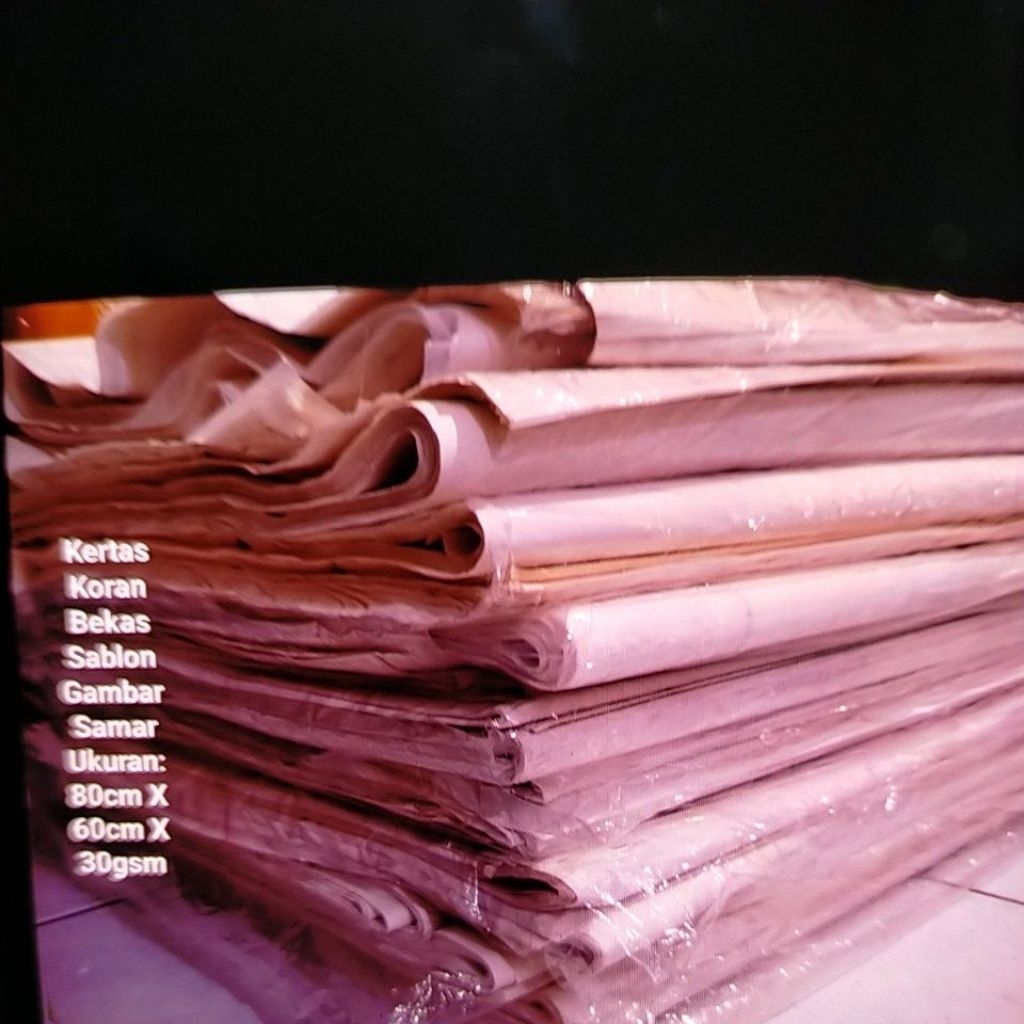 kertas koran bekas sablon percetakan layak pakai