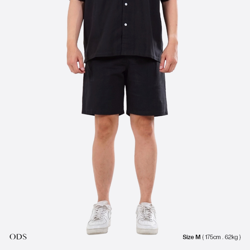 ODS Celana Pendek Linen Short Pants Hitam Black