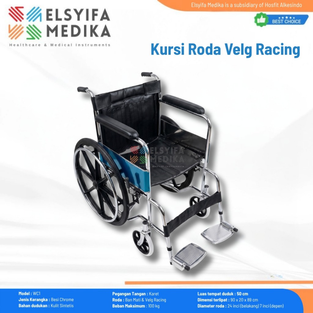 Kursi Roda Velg Recing GTT - Kursi Roda Lipat Traveling - Termurah