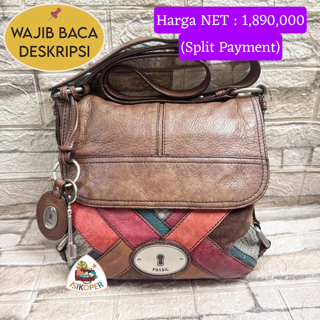 (PESANAN) NET-Preloved Fossil Maddox PW Dark Messenger Flap