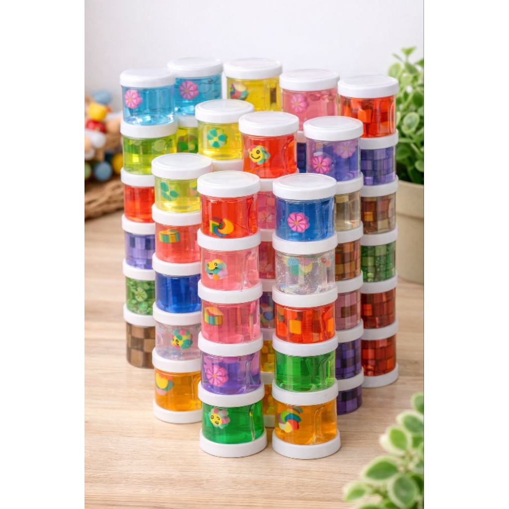 Mainan edukasi anak Slime jelly clear & Slime jelly dof boba / Slime murah / Slem