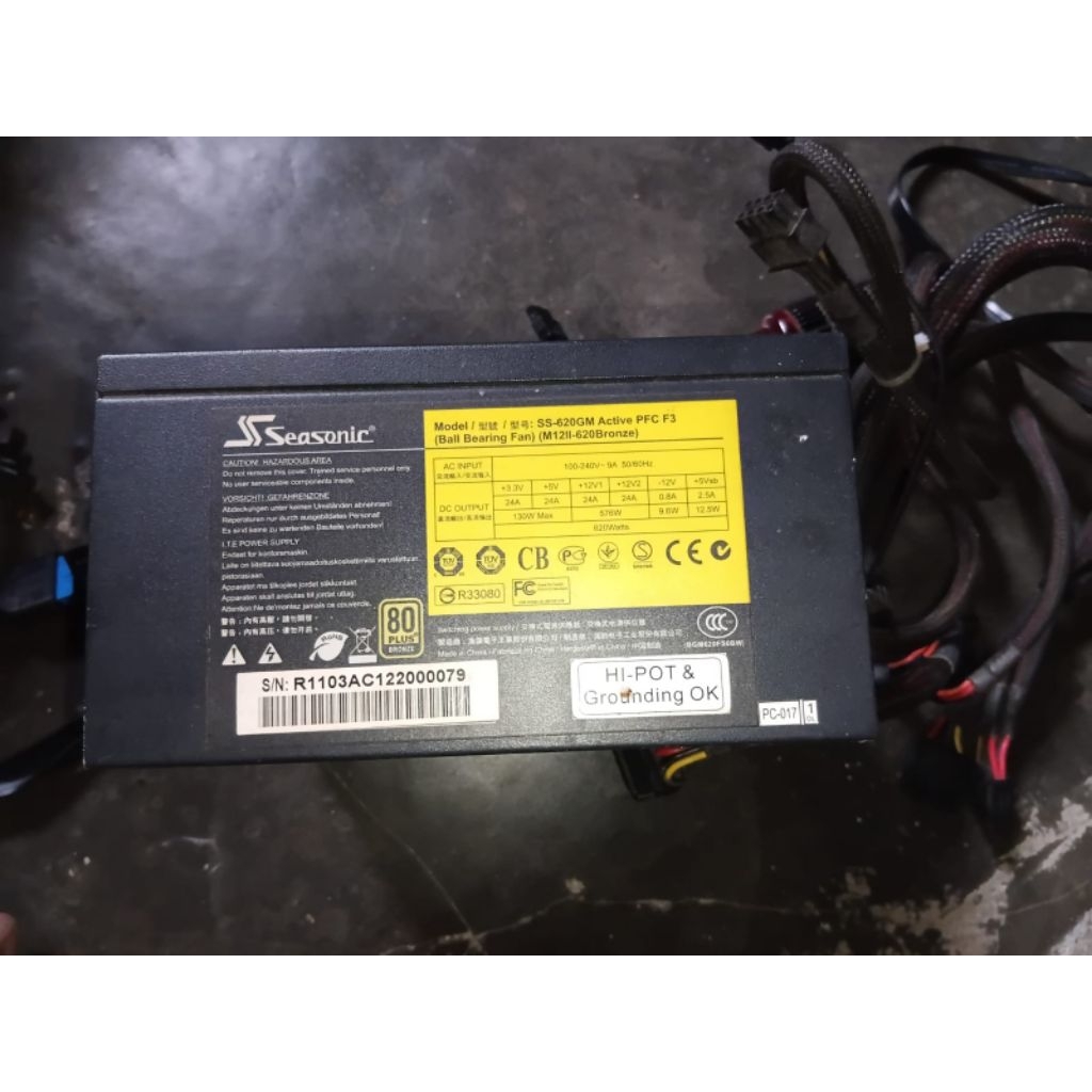 Psu seasonic 620w 80+ bronze semi modular