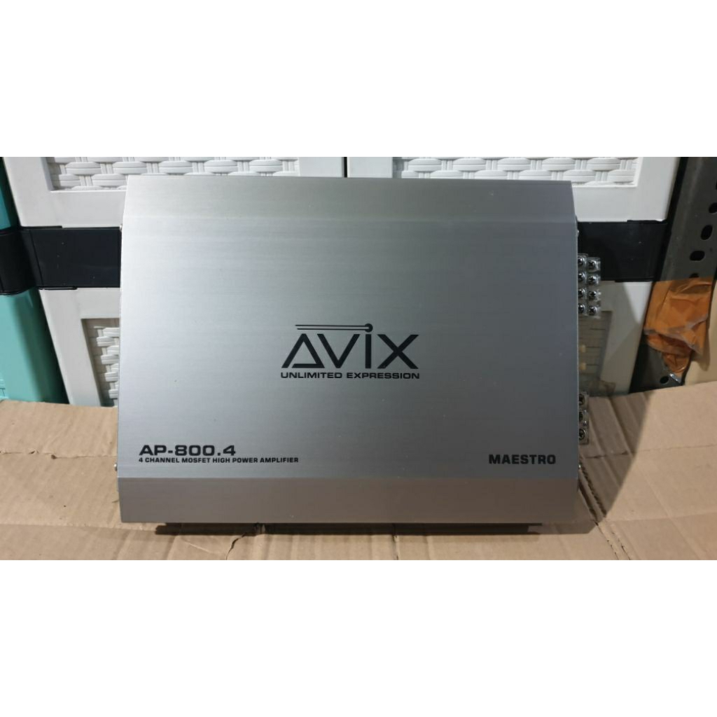 power amplifier mobil 4channel AVIX AP-800 made in korea second bekas normal siap pakai sudah di tes