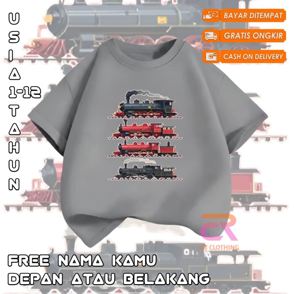 BAJU KAOS ANAK KERETA API