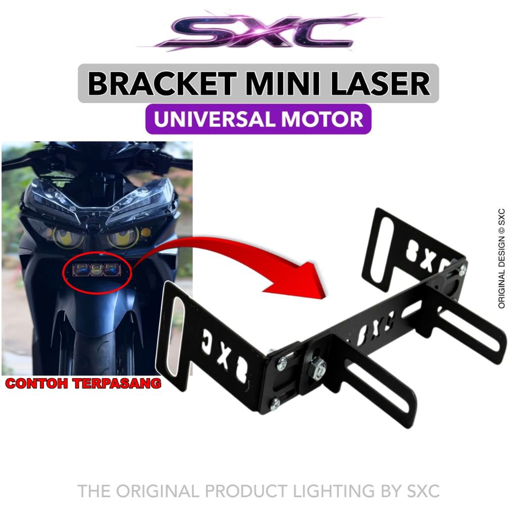 BRACKET MINI LASER 1 MATA 2 MATA 3 MATA BRACKET KOLONG MOTOR UNIVERSAL 2 MM