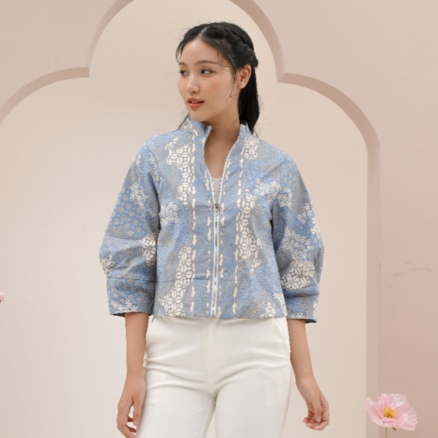 Size Super Jumbo : Jaket Bomber Batik Wanita / Jaket Batik Wanita/ Outer Batik #135