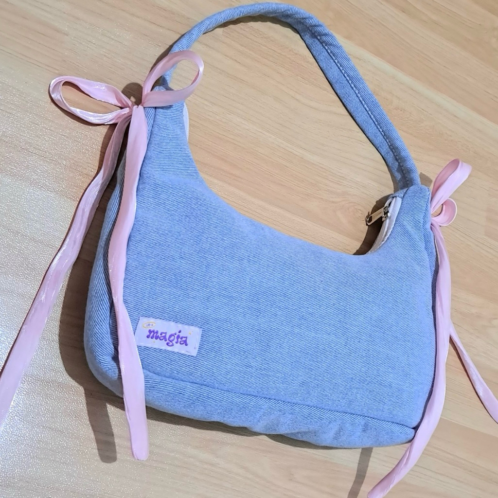 preloved magia denim coquette bag