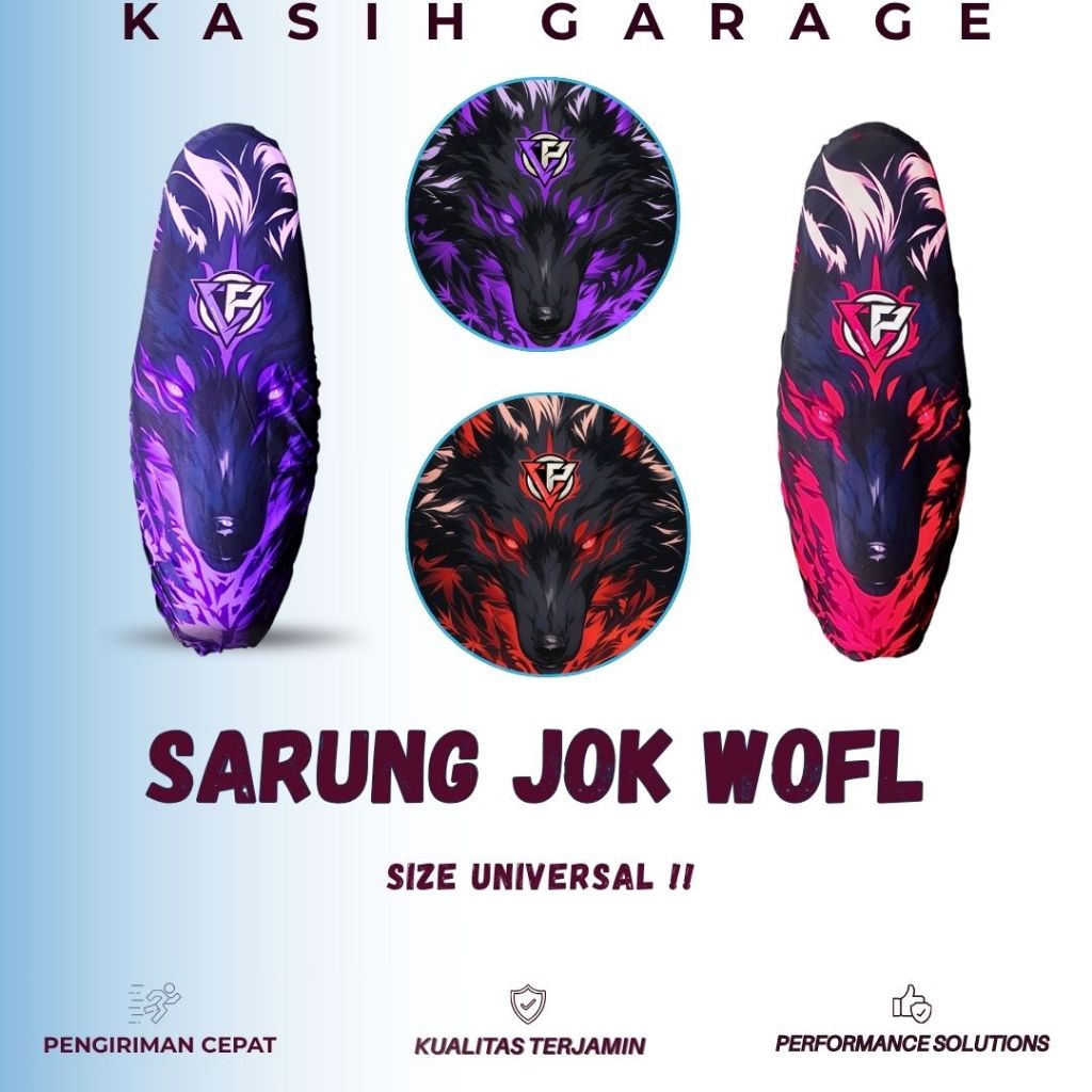 Sarung Jok Motor Wolf Vietnam Part Universal Motif Serigala Beat Vario Nmax Aerox Scoopy Mio - Cover