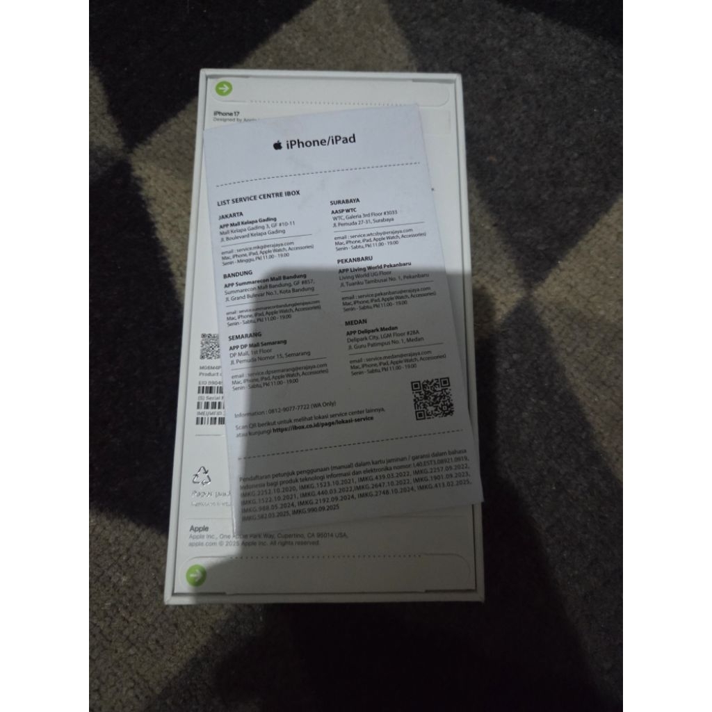 Iphone 17 256Gb Resmi Ibox Indonesia