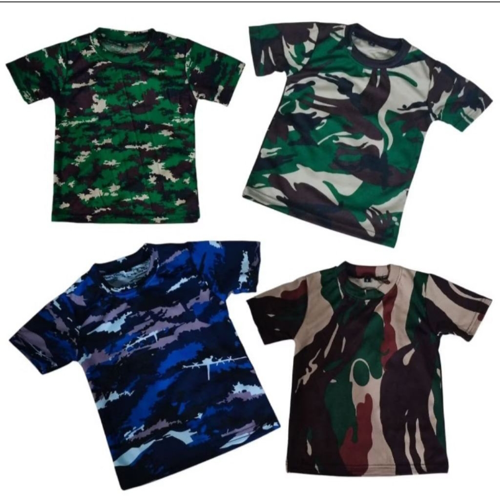 setelan baju kaos anak laki-laki army Malvinas bahan dryfit