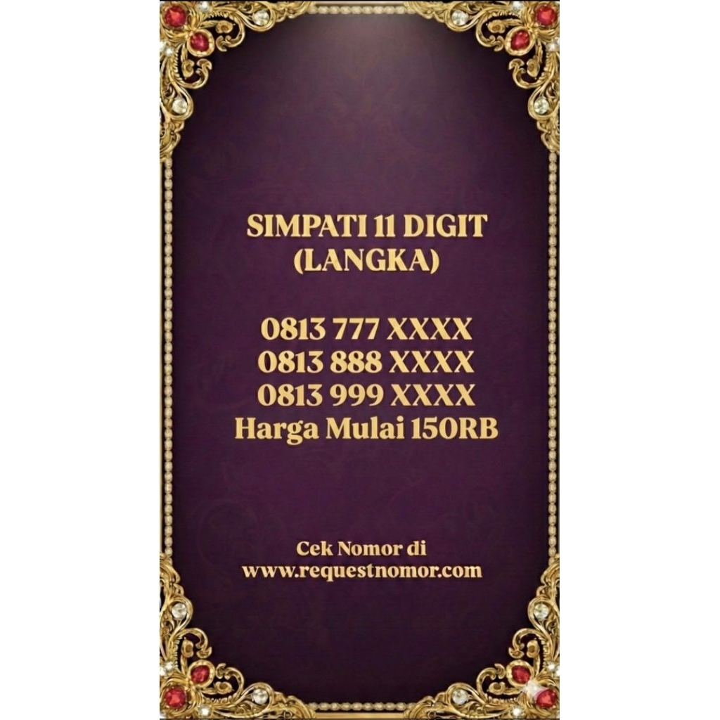 NOMOR CANTIK SIMPATI (11 DIGIT) 777-888-999 MURAH