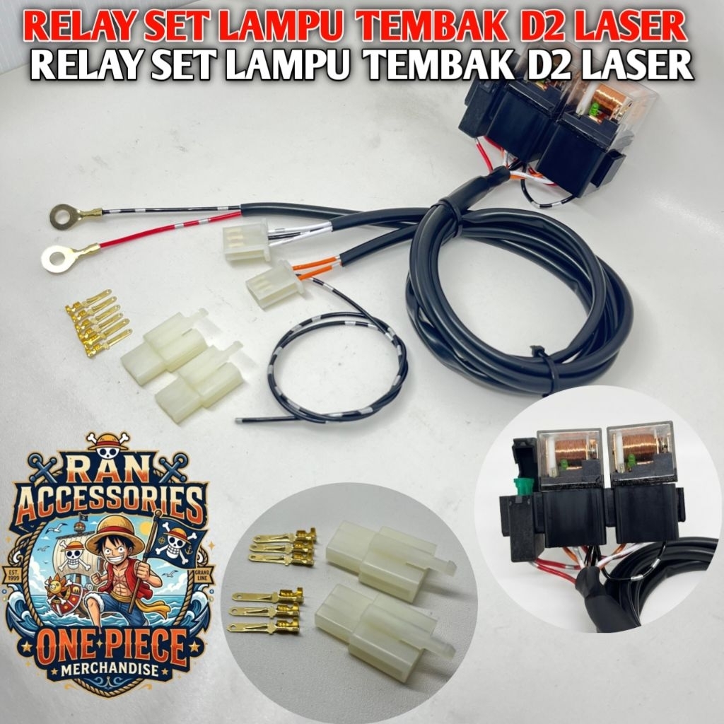 Rilay set / Set Relay Lampu Tembak Motor lampu tembak  Mobil Dekat Jauh Mobil Motor