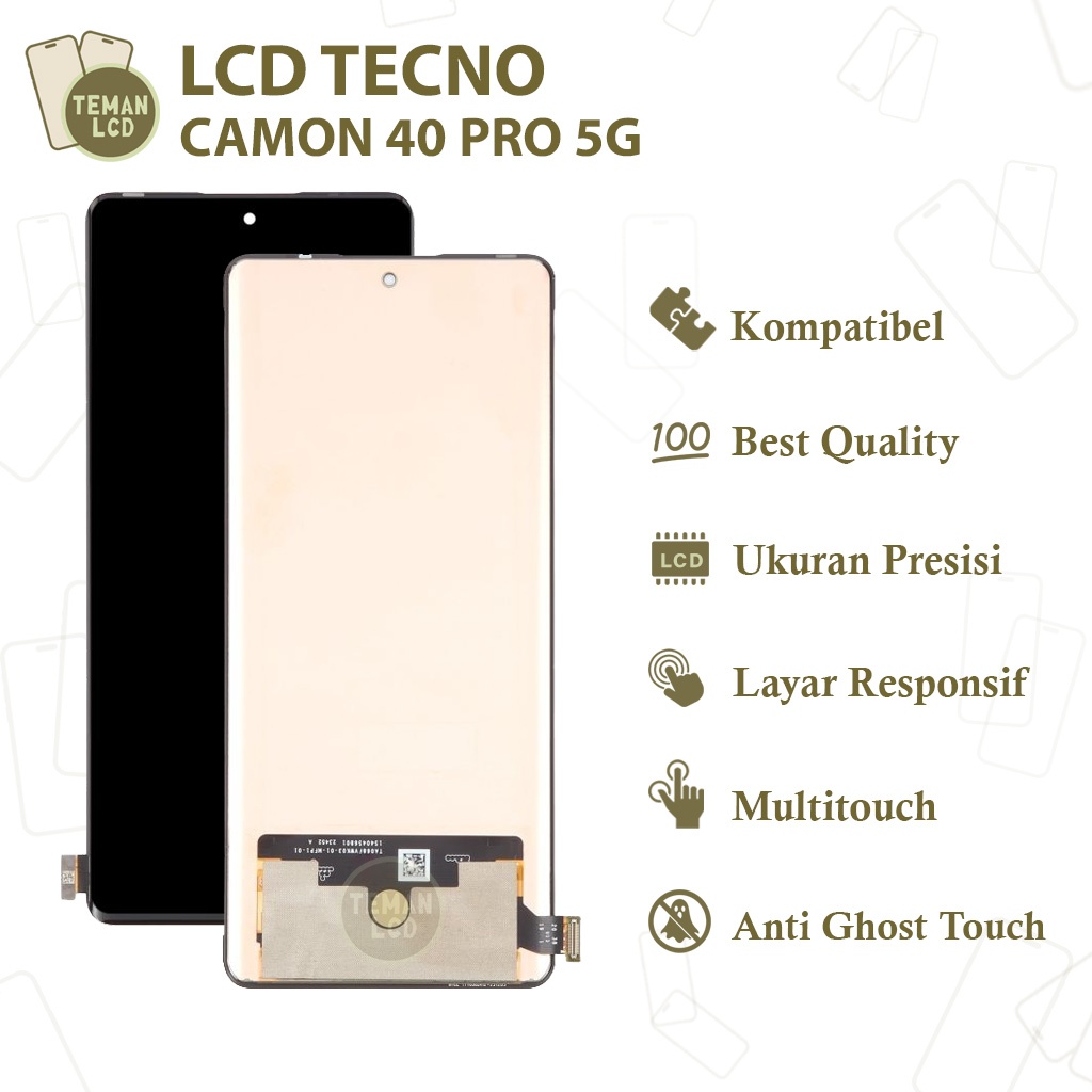 LCD Tecno Camon 40 Pro 5G - Original 100% Fullset Touchscreen