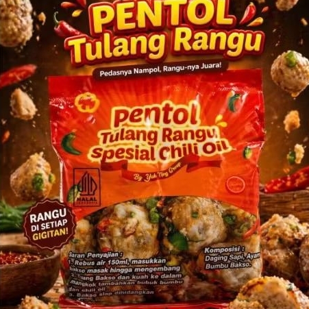 Pentol Tulang Rangu Spesial Chili Oil By Yuk Ning Makanan Rumahan Siap Saji Instan