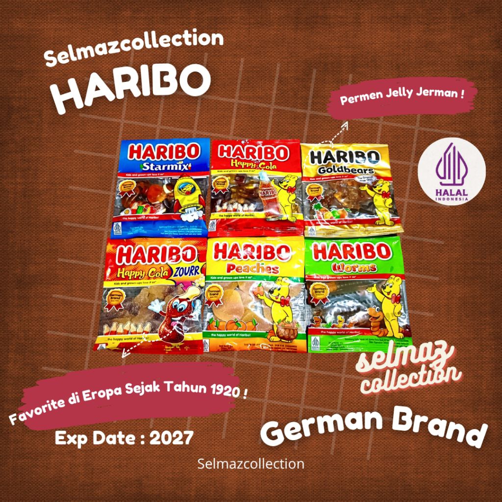 Haribo Jelly Candy Haribo Gummy Candy Permen Jelly Haribo Haribo Cola Haribo Peach Haribo Starmix Ha