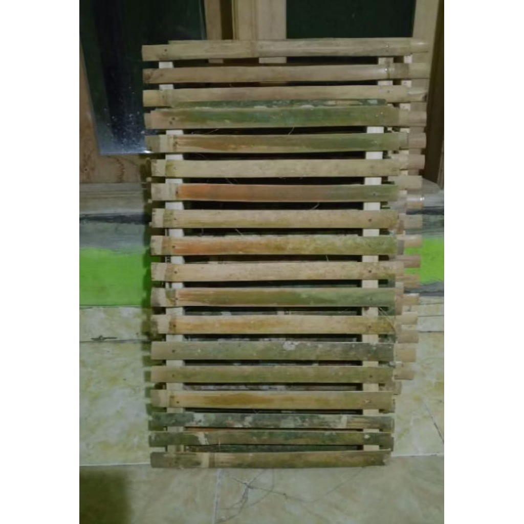 Footrest kelinci bambu , Alas kandang kelinci bambu footrest ukuran 100x70 cm alas kandang kucing