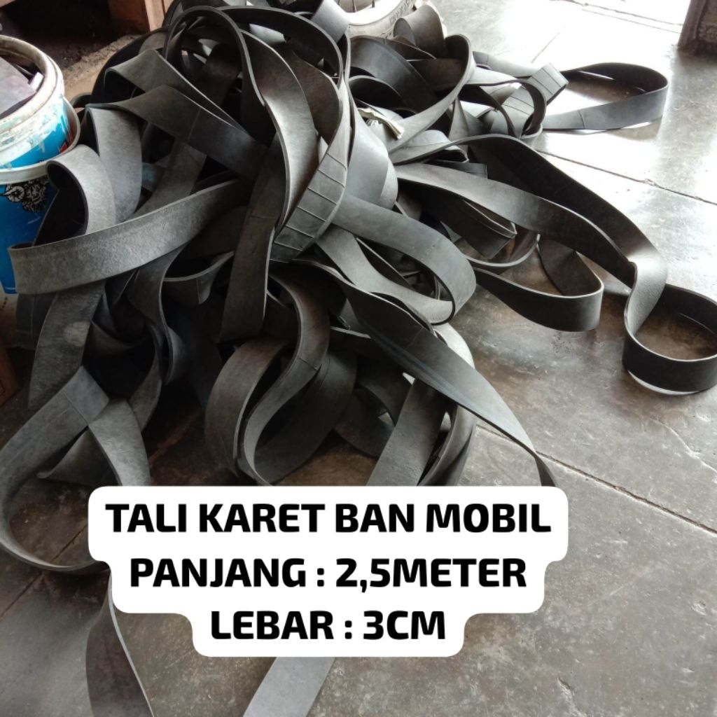 Tali karet ban mobil Serbaguna / tali karet ban bekas ban mobil serbaguna