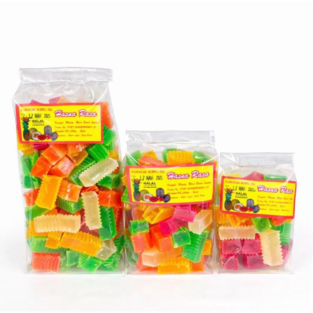 [500 gram] cemilan agar agar kering/ manisan agar agar kering