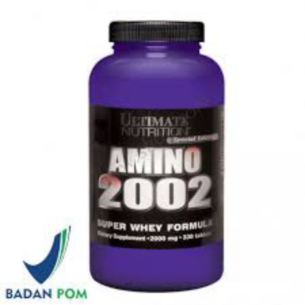 AMINO 2002 ULTIMATE NUTRITION ORIGINAL HERBAL BPOM ISI 100 TABLET SUPLEMEN OTOT KEBUGARAN GYM HERBAL