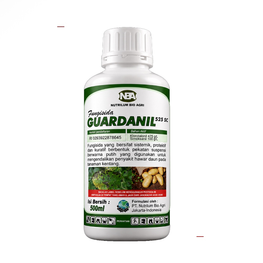 Fungisida Guardanil 525 SC 500ml | Sejenis Fungisida Vindra 425SC | Guardanil Dobel bahan aktif Klor