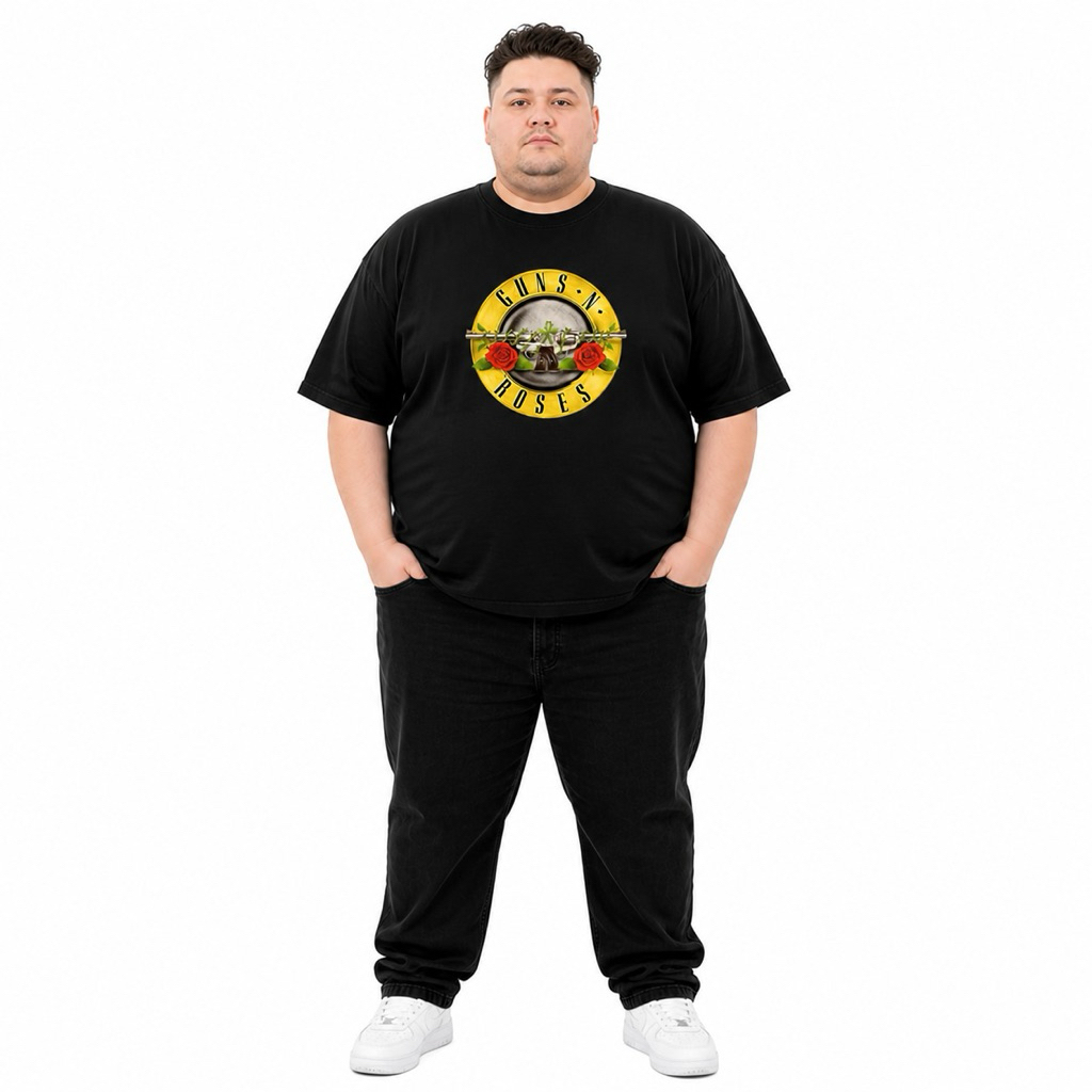 Morsbonn Tshirt kaos jumbo Guns n roses  3xl 4xl 5xl kaos band pria wanita